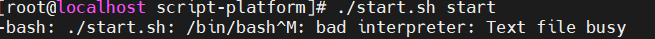 Resolving the Error ‘/bin/bash^M: bad interpreter: Text file busy’ When Running a sh Script